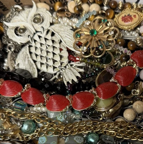 Vintage & Modern Some Signed Costume Jewelry Lot Full Small Priority Box # 89