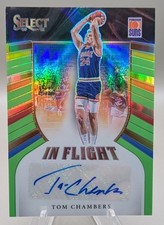 2020-21 Panini Select - In Flight Signatures Tom Chambers #IF-TCH Neon Green /99
