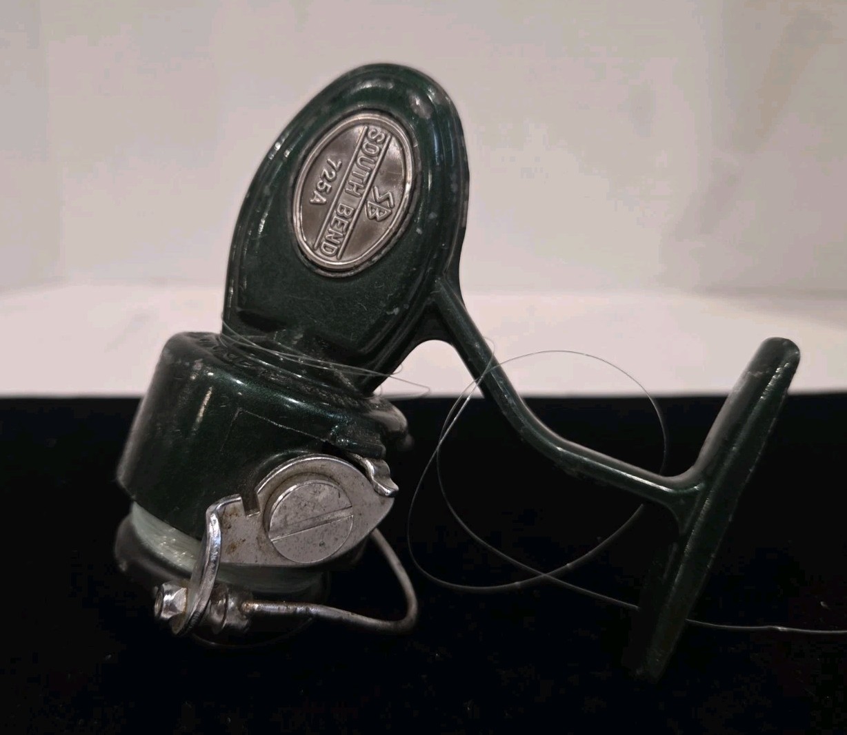 Vintage South Bend 725A Green Spinning Reel Fishing Reel Japan - Working