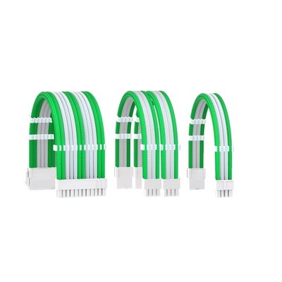 16AWG PSU Extension Power Supply Cable Kit for GPU/CPU, 24 PIN/(6+2) PIN/(4+4...