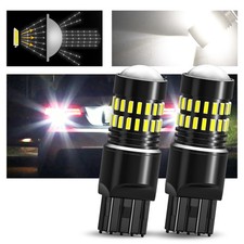 2 X Ultra WHITE W21 580 7443 ERROR FREE LED BULBS DRL REVERSE IND *5Y WARRANTY*