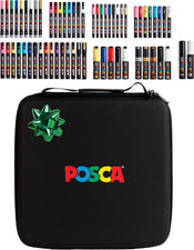 Exclusive Holiday Paint Markers Gift Set of 62 with Case, Great for Kids and Adu