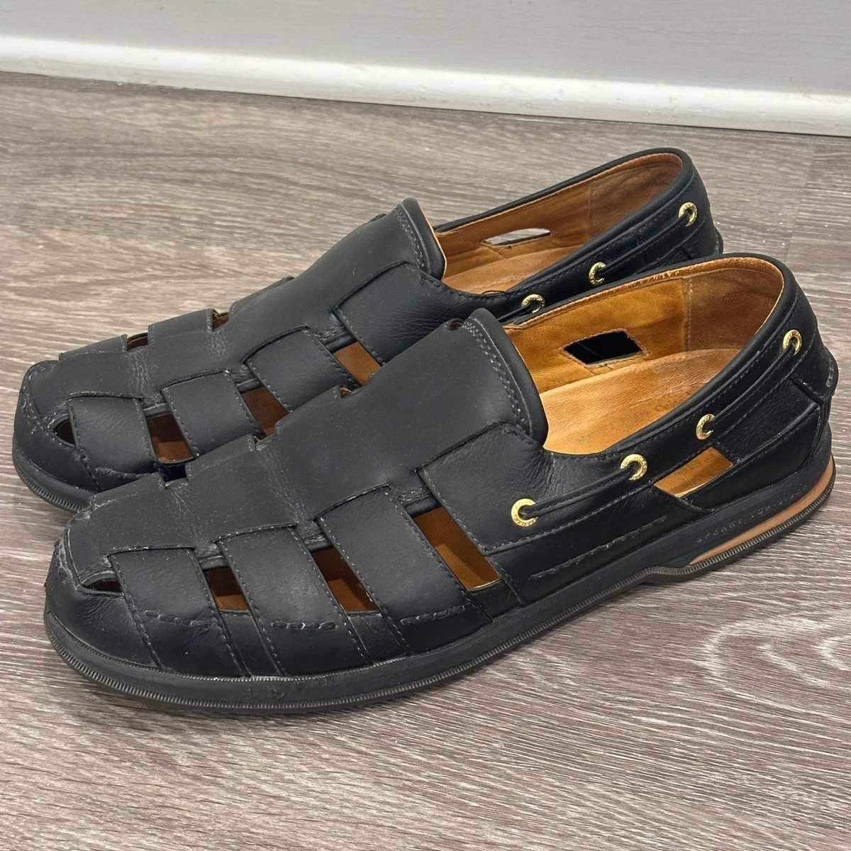 Men\'s Black Leather Fisherman Sandals - Unbranded Black Calfskin Leather Sandal | Church main image 4