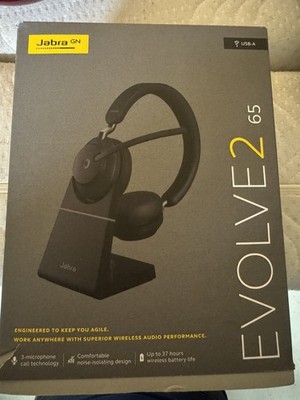 Neue Jabra Evolve2 65 Stereo Kabellos Headset Kopfhörer !!!