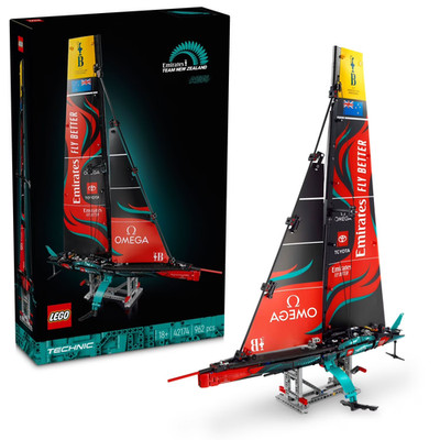 LEGO Technic Emirates Team New Zealand AC75 Yacht, Racing Boat Building Kit, Sai