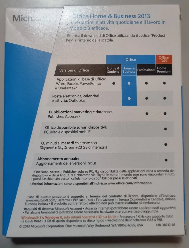 Microsoft Office 2013 Home and Business Product Key originale - Immagine 2 di 2