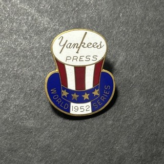 Original 1952 World Series Press Pin New York Yankees