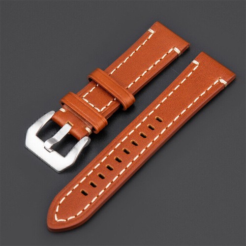 Genuine Leather Watch Wrist Band Quick Release Strap Replacement 18/20/22/24mm