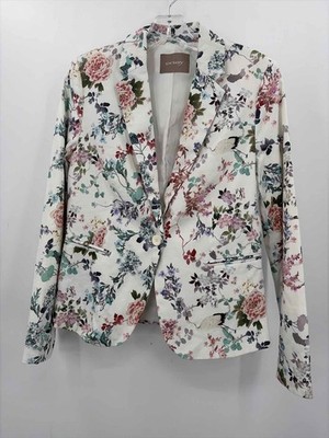 Pre-Owned Orsay White Size 38 Floral Blazer