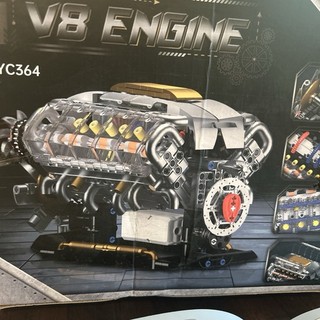 Kit Costruzione Motore V8 per Adulti Costruisci il Tuo MOC Mini V8 Modello Motore Giocattolo