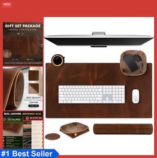 Full Grain Leather Desk Pad 32x16 Inch 3mm Thick Desk Protector Blotter Large