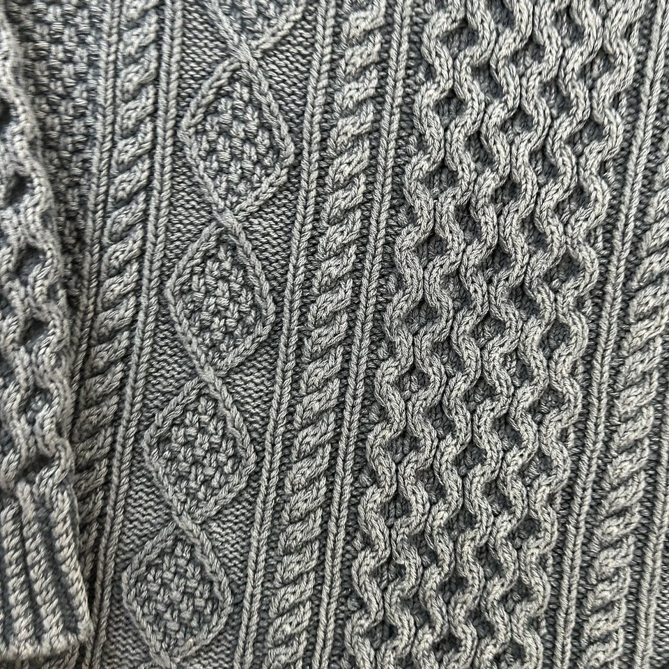 Suéter túnica de pescador de algodón LL Bean para mujer grande azul lavado M Foto 3 de 4