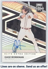 2020 Panini Elite Extra Edition #46 Gage Workman Signatures