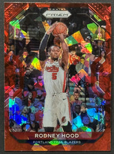 2020-21 Rodney Hood Panini Prizm Basketball Red Cracked Ice #203 Blazers Card