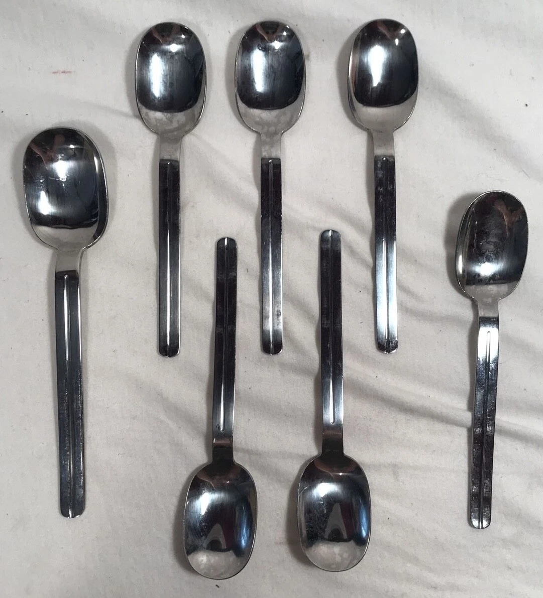 LOT 6 Teaspoon 1 Tablespoon Excel EXF17 Stainless Steel Korea Glossy, Modern