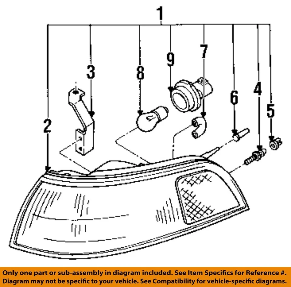 Conjunto de luz de estacionamiento/señal de giro usado se adapta a: 1992 Subaru Svx Park Lamp-Turn S Foto 3 de 4