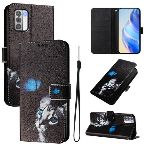 Butterfly Cat Flower Marble Wallet Phone Case For Nokia C32 C02 G22 G42 G11 XR20 - Picture 31 of 75
