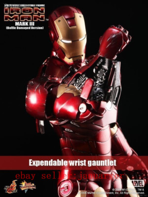 Hot Toys Mms110 1/6 Iron Man Mk3 Mark3 Battle Damaged Edition Action Figure