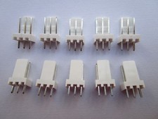 200 pcs Pitch 2.54mm 2510 3 Pin Male Plug Connector White Color New