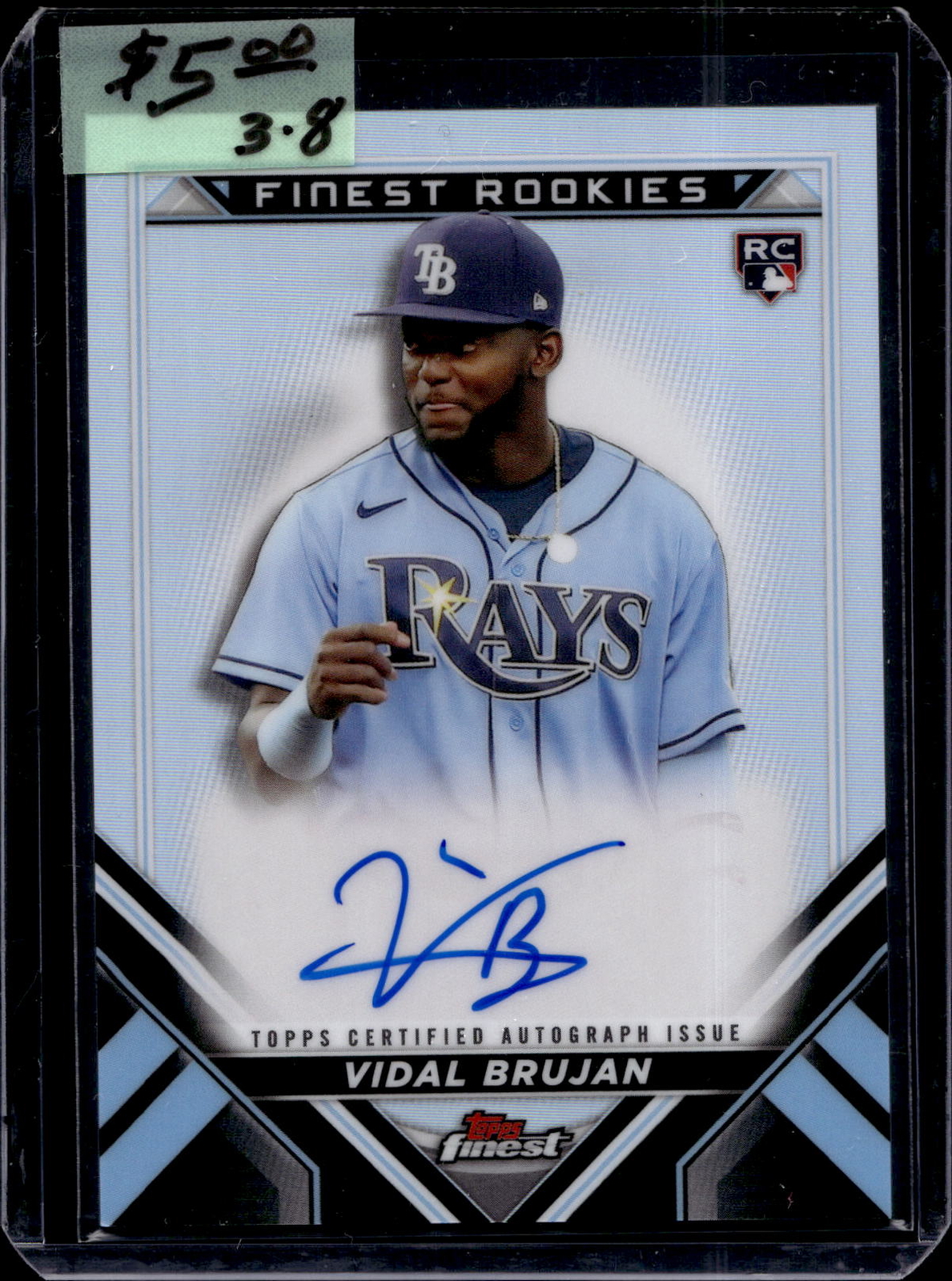 2022 Finest #FRDA-VB Vidal Brujan Finest Rookies Design Variation Autographs