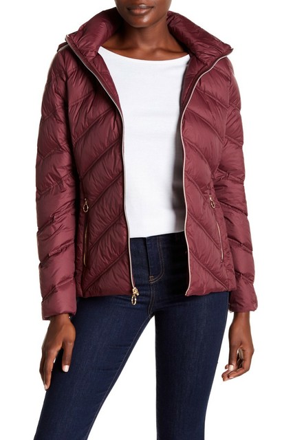 michael kors chevron packable down jacket