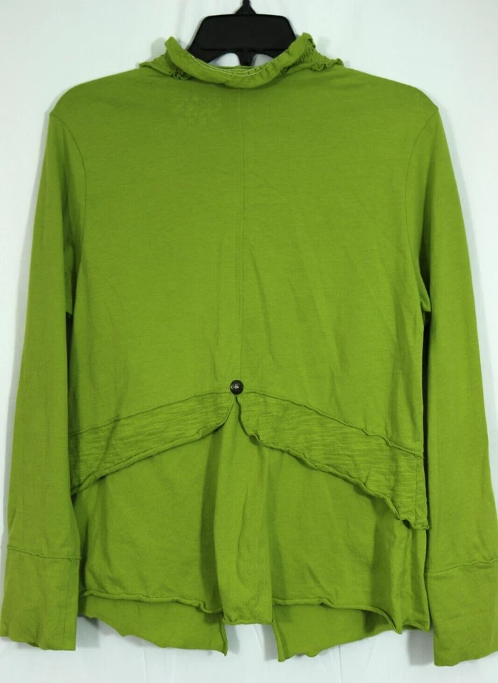 Cárdigan Buda Neón Talla S Mezcla de Botones de Metal Verde Brillante Mezcla de Algodón Foto 3 de 4