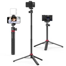 MT-44 Extendable Phone Tripod 360 Ball Head 44" Selfie Stick Phone Vlog Trip...