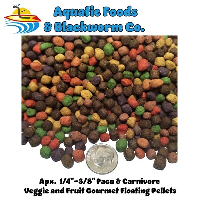 Pacu, Carnivore, Veggie & Fruit Floating 1/4''-3/8'' Pellets GB-610