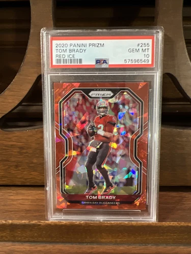 2020 Red Cracked Ice Prizm #255 Tom Brady PSA 10 Tampa Bay Buccaneers GEM MINT