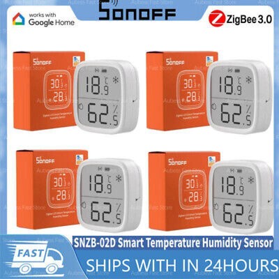 SONOFF SNZB-02D Zigbee Smart Temperatur Feuchtigkeit Sensor Große LCD Fernbedien