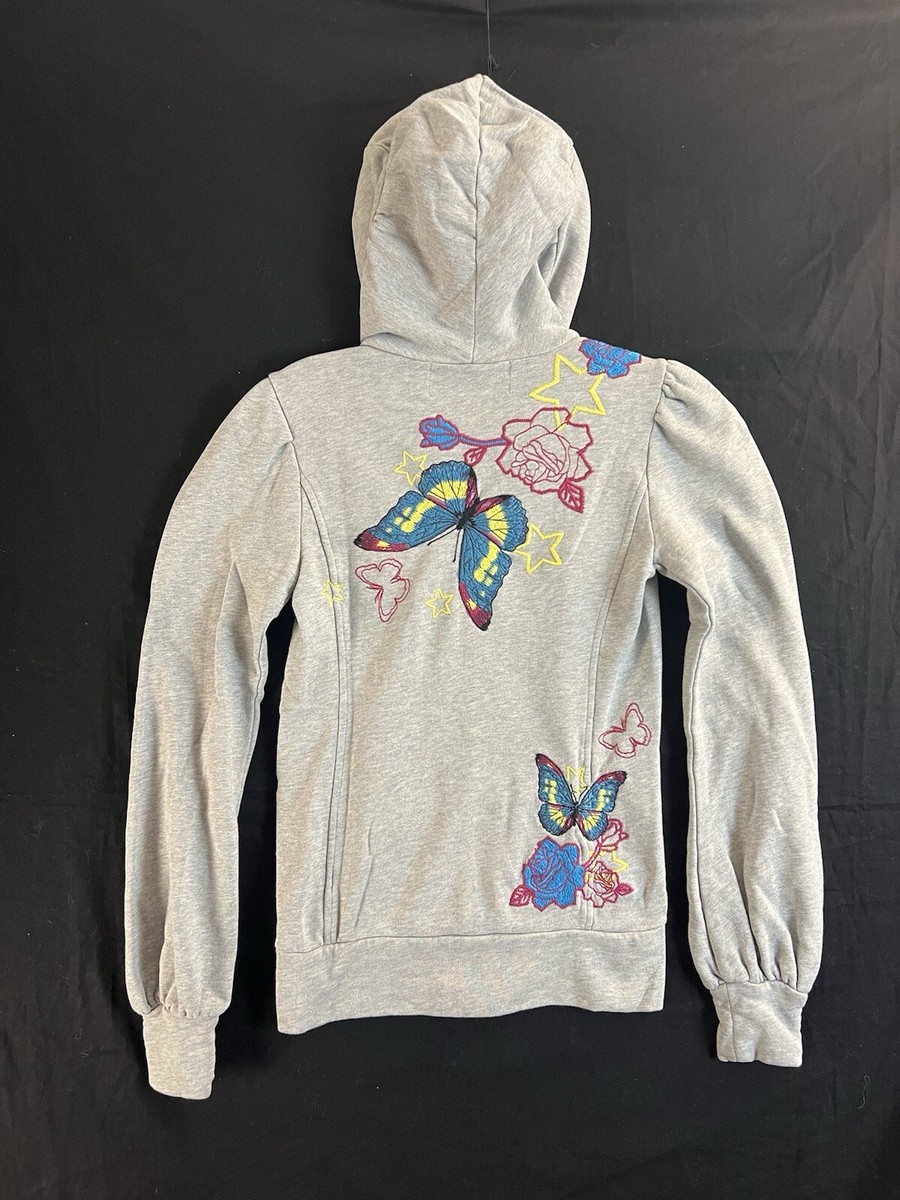 Johnny Was JWLA Zip Hoodie Sweatshirt Womens XS Butterfly