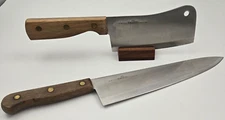Old Homestead Knives Lot Of Two Chef Knife And Cleaver