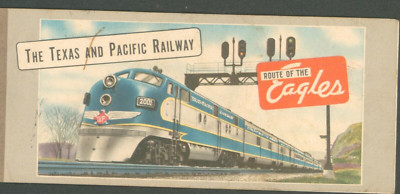 Texas & Pacific Railway ''ROUTE OF THE EAGLES'' Passenger Ticket Booklet