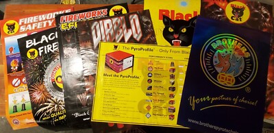 Variety of FIREWORKS POSTERS - 20'' x 30''  Black Cat, Brothers  Buy one or All 