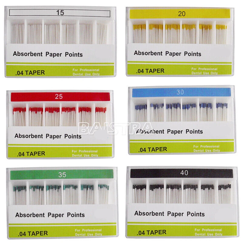 10X Dental Endo Absorbent Paper Points Taper 0.04 02 06 15# 20# 25# 30# 35# 40# - Image 2 of 4