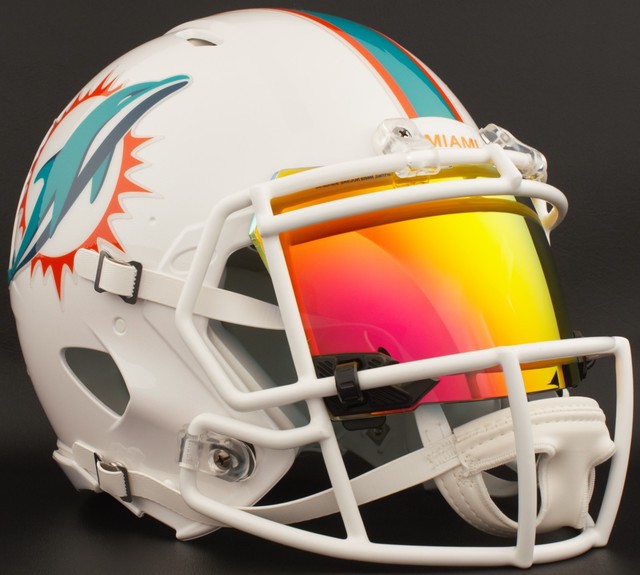 Miami Dolphins 3D Bumpers Front And Rear Speed Flex Helmet eBay