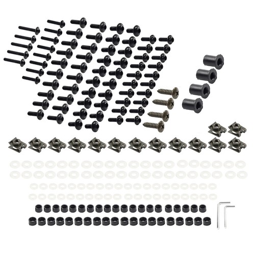177pcs Black Fairing Bolt Kit Fastener Clip Screws for Honda CB1000R CBR600RR - Picture 7 of 7