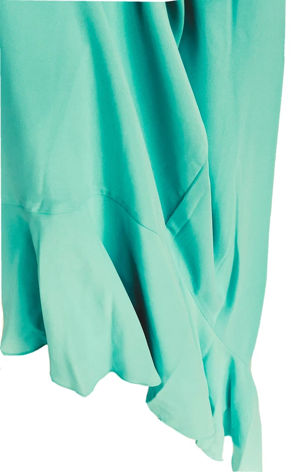 GB Vestido Niñas 14 Azul Verde Aqua Sin Mangas Volantes Cónico Verano Nuevo con Etiquetas $54 Foto 3 de 4