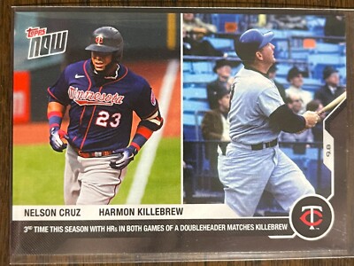 2020 Topps Now #229 Nelson Cruz Harmon Killebrew Minnesota Twins
