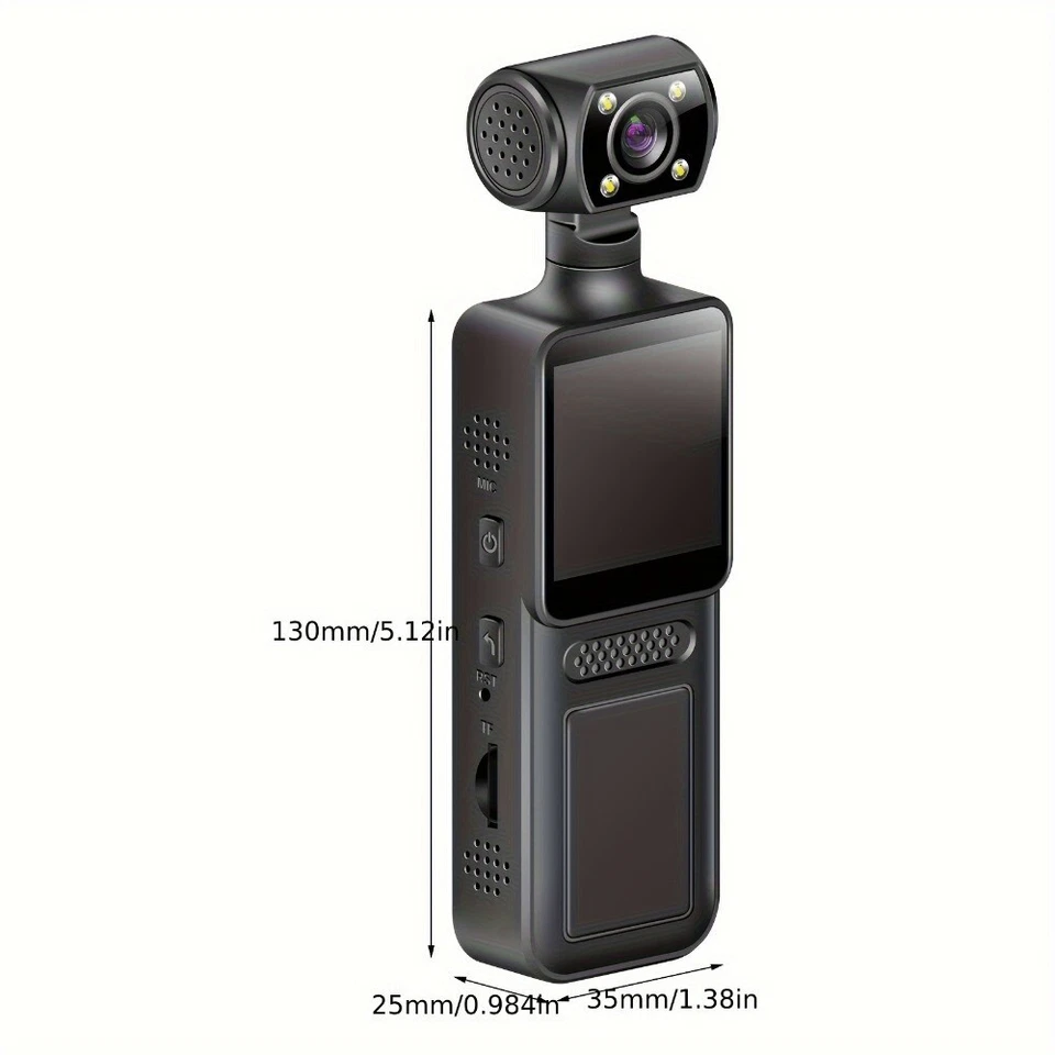 4k Ultra HD Wearable Handheld Night Vision Action Camera with Rotating Lens - Image 3 of 4