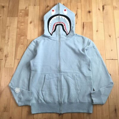 bape ponr パーカー BAPE Shark full zip hoodie salmon a bathing ape PONR Size L