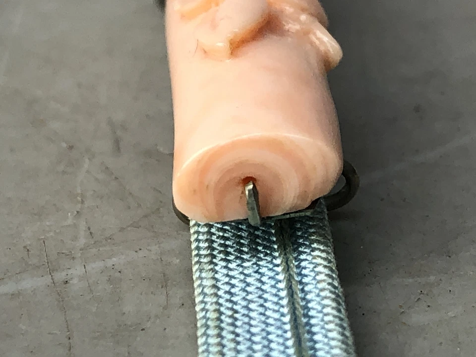 Y8222 OBIDOME Coral Grabado Faja Clip Broche Japón Antiguo Kimono Accesorio Foto 3 de 4