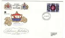 Product Image: GB QEII 1977 Silver Jubilee 9p FDC Gloucestershire Postmark