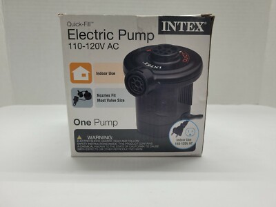 Intex 66619, Quick Fill Electric Pump, 110-120 AC w/ Nozzles, See photos 