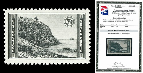 Scott 746 1934 7c National Parks Issue Mint Graded XF-Sup 95J NH with PSE CERT