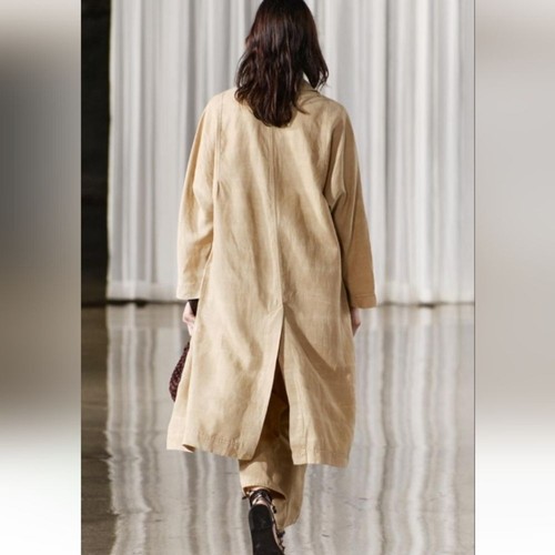 Zara ZW Collection Oversized Washed Trench Coat Sz-L - Picture 4 of 13