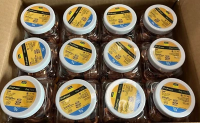 (Lot of 12) – Viega 77450 ProPress 3/4 in. Press Copper Cap (10-Packs) 120 Total