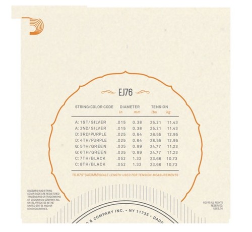 Cuerdas de mandola de bronce fósforo D'Addario EJ76 15-52 medianas J76 - Imagen 10 de 13