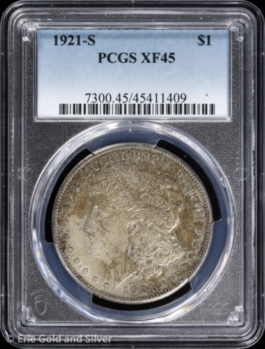 1921-S $1 Morgan Silver Dollar PCGS XF 45 - Picture 1 of 4
