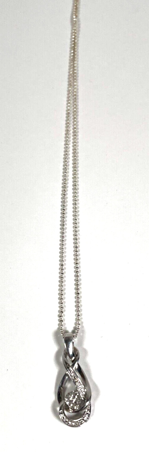 Interlocking Infinity Symbol with Diamond Chips S… - image 8